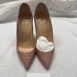 CHRISTIAN LOUBOUTIN —  HOT CHICK - 100 MM PUMPS - PATENT CALF LEATHER - BLUSH